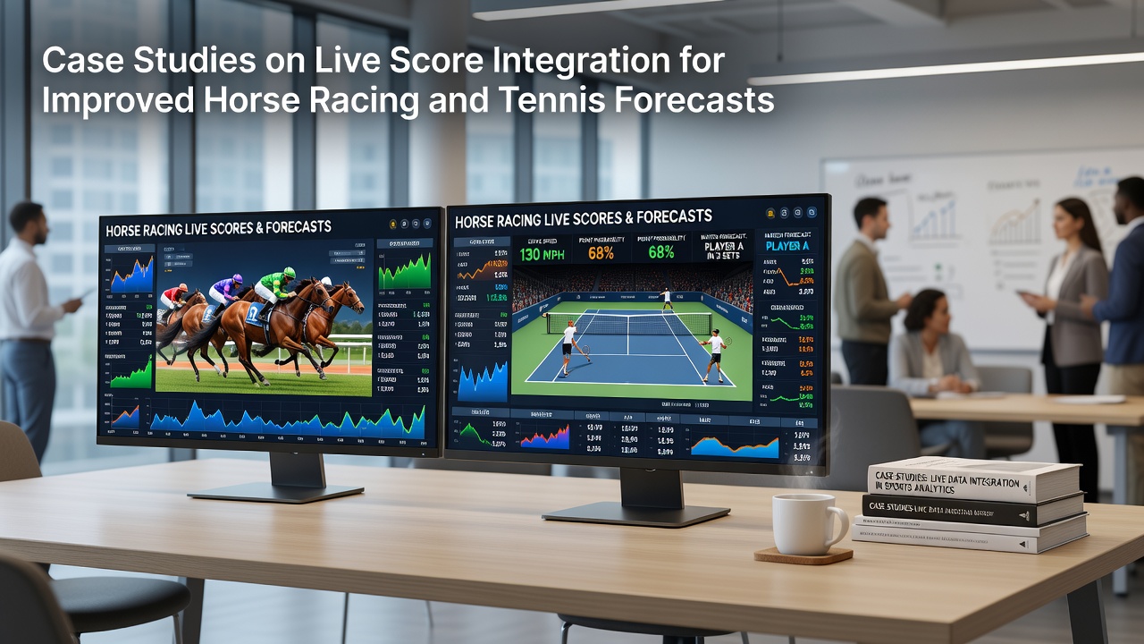 Tennis match live scoring interface integrated with forecast models